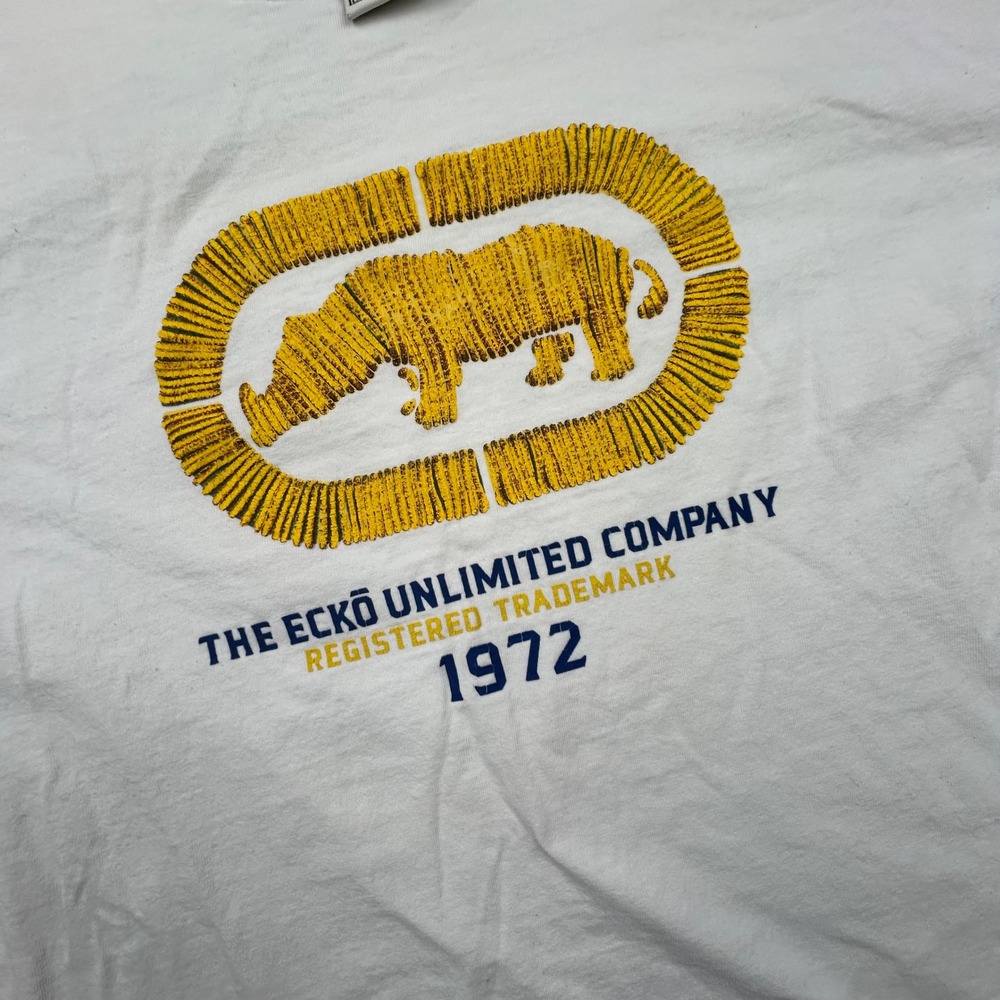 Vintage Ecko Unltd Rhino Graphic T-Shirt White Y2K Streetwear Mens Medium - Picture 4 of 6